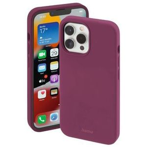 Hama MagCase Finest Feel Pro Cover Hoesje geschikt voor Apple iPhone 13 Pro Max - Compatibel met Magasafe - TPU materiaal - Zijdezacht afwerking - Krasbestendig - Perfecte Pasvorm - Bordeaux