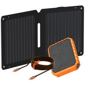 Xtorm SolarBooster 14W Paneel + Rugged 20W Powerbank 10.000 mAh + Xtreme USB-C naar USB-C PD Kabel - 1.5 meter - Oranje