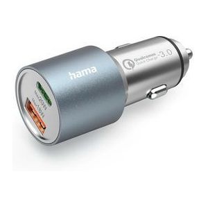 Hama Auto-Snellader - 1x USB-C PD 1x USB-A - 38W