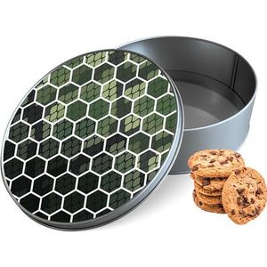 Koektrommel Snakeskin Honeycomb Rond - Bewaarblik 15x15x5 cm