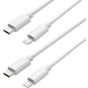USB-C naar Lightning Kabel - MFI gecertificeerd - 150cm - Wit - 2 stuks