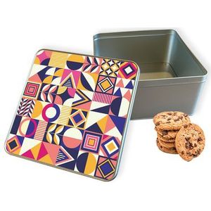 Koektrommel Modern Abstract Paars Vierkant - Bewaarblik 20x20x10 cm