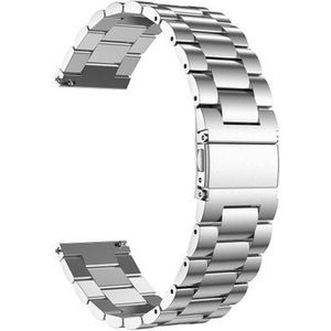 Bandje geschikt voor Samsung Galaxy Watch 6 / 5 / 4 - Metalen Watchband - Zilver