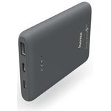 Hama Supreme Powerbank 5000mAh - 1 x USB-A - Grijs