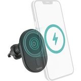 Hama 15W Draadloze Autolader - Geschikt voor iPhone - Autohouder - MagCharge Magnetische Ring - Wireless Charging - LED-functie - Zwart