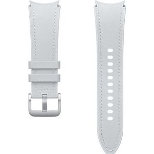 Samsung Bandje geschikt voor Galaxy Watch 20mm - Hybrid Eco-Leather Band S/M - Zilver
