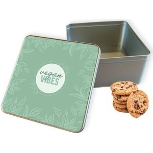 Koektrommel Vegan Vibes Vierkant - Bewaarblik 20x20x10 cm