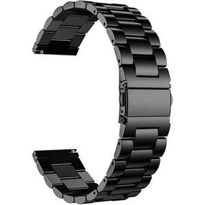 Bandje geschikt voor Samsung Galaxy Watch 6 / 5 / 4 - Metalen Watchband - Zwart