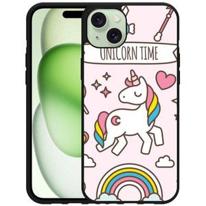Hardcase Hoesje geschikt voor iPhone 15 Plus Unicorn Time