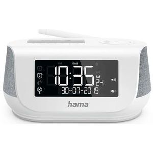 Hama DR36SBT - Radio - FM/DAB/DAB+/Bluetooth - Wekkerradio - Wit
