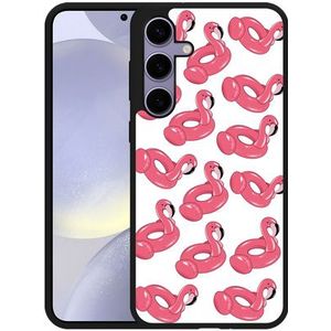 Hardcase Hoesje geschikt voor Samsung Galaxy S24+ Inflatable Flamingos