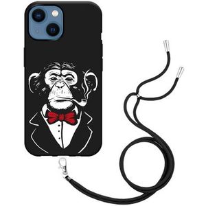 Hoesje met Koord geschikt voor iPhone 13 Mini - Smoking Chimp