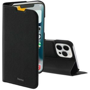 Hama Booklet Slim Pro Cover Hoesje geschikt voor Apple iPhone 13 Pro - Pasvakjes - Magnetische sluiting - Standfunctie - Perfecte Pasvorm - Zwart