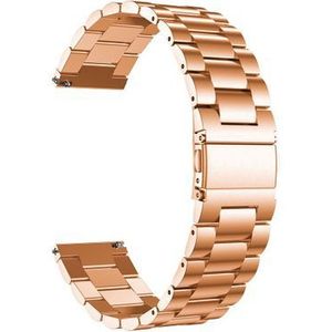 Bandje geschikt voor Samsung Galaxy Watch 6 / 5 / 4 - Metalen Watchband - Rose Goud
