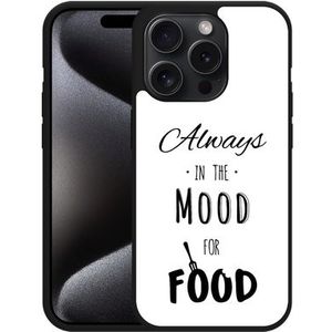 Hardcase Hoesje geschikt voor iPhone 15 Pro Mood for Food Black