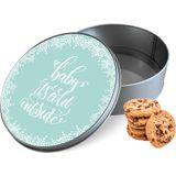 Koektrommel Cold Outside Rond - Bewaarblik 15x15x5 cm