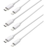 USB-C naar Lightning Kabel - MFI gecertificeerd - 150cm - Wit - 3 stuks