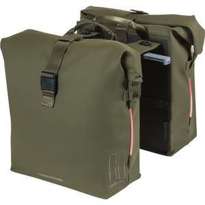 Basil - SoHo Dubbele Fietstas - Moss Green - Waterdicht - 41L
