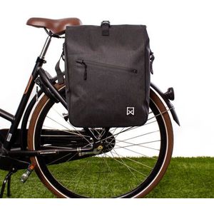 Enkele fietstas en rugtas Combi Waterdicht 27L Antraciet