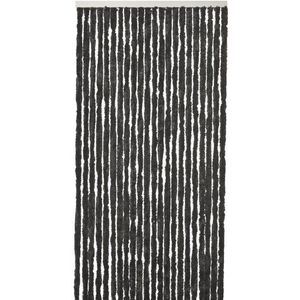 Kattenstaart deurgordijn 56x180 zwart caravan 100% polypropyleen zwart Wicotex Deurhor (61.0000cm x cm)