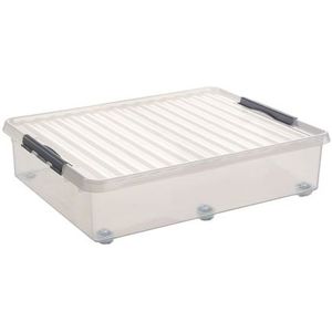 Sunware - Q-line rollerbox 60L transparant metaal - 80 x 50 x 20 cm