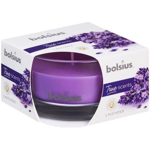 Bolsius Geurkaars 80/50 mm - True Scents Lavendel - Kaars - Sfeer - 1 stuk.