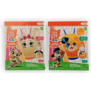 44 Cats Skippybal Ø45cm Met Pluche Cover verschillende Kunststof Merkloos Skippybal