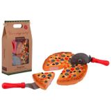 Johntoy Home and kitchen magische pizza - Speelgoedeten en -drinken - Multicolor - Kunststof - Puntjes met klittenband