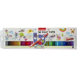 Bruynzeel Etui 50 Viltpunters Viltstiften multi Kunststof Bruynzeel Stift (15.0000cm x cm)