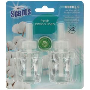 At Home Electrische Luchtverfrisser 2x19ml Fresh Cotton Linnen Navulling At Home Luchtverfrisser