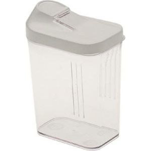 Keeeper Strooibus 0,25L 6,5x4x12cm wit/transparant wit Kunststof Keeeper Voorraadbus (7.0000cm x 4.0000cm)
