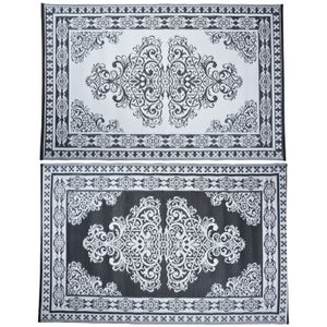 Tapijt - Tuintapijt - Perzisch - Zwart/Wit - 186x120cm