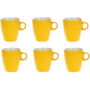 Cosy & Trendy Vicky Beker - 19 cl - Ø 7 cm x 8.5 cm - Geel - Set-6