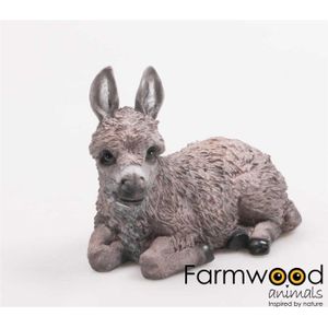 Farmwood Animals Tuinbeeld Ezel 21x12x16 Cm bruin Kunststof Farmwood Animals Decoratief beeld of figuur (21.0000cm x 12.0000cm)
