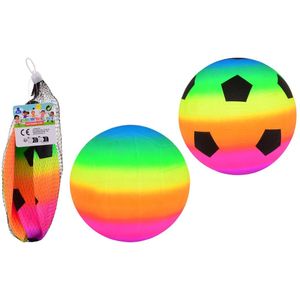 John Toy Regenboogballen 2 Stuks In Net, Maat 3 verschillende Johntoy voetbal (0,00cm x0,00cm)