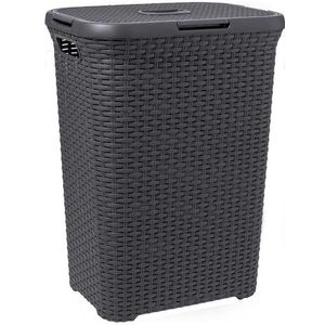Curver Style Wasmand met Deksel - 60L - Antraciet