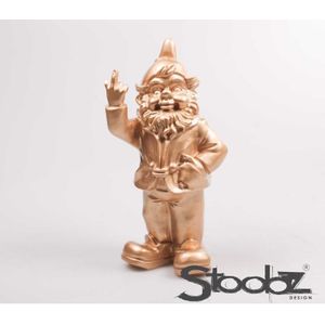 Stoobz F*ck You Tuinkabouter goud 32 cm