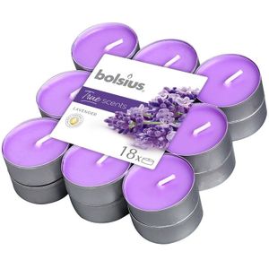 Bolsius Geurtheelicht 18 Stuks True Scents Lavendel paars Bolsius Kaars