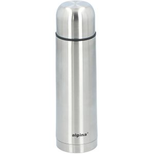 Alpina Thermosfles - Dubbelwandig - 500 ml - Met Beker - Roestvrij Staal