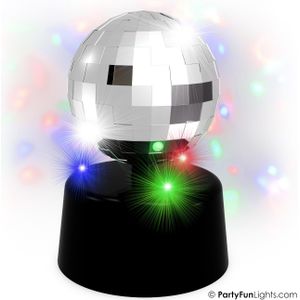 PartyFunLights - Discolamp - Multi-color Party Light - Werkt op batterijen - Werkt op USB - roterend - 3 LED's