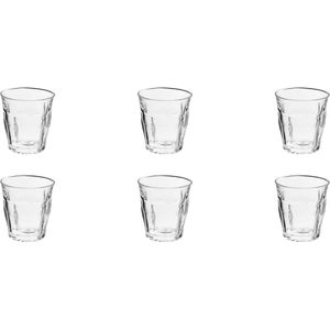 Duralex Tumbler Picardie Hardglas 90ml Doos A 6 Stuks transparant Glas Duralex Waterglas