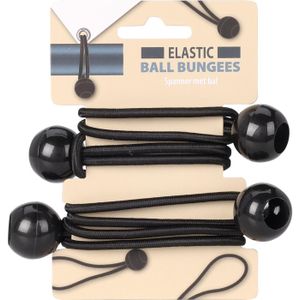 Spanner Elastiek Bal 25mm L=14cm En 18cm zwart Kunststof Merkloos Tentspanner