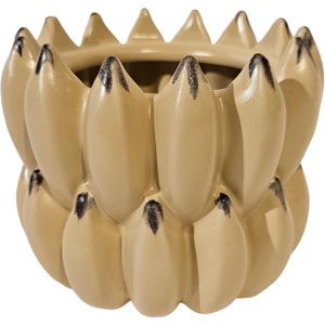 Bloempot bananen 12x12x9,5cm geel Aardewerk Mansion Atmosphere Bloempot