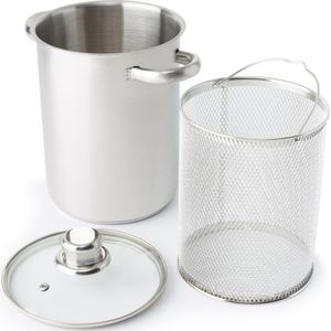 Imperial Kitchen Aspergepan - Pastapan - 19x14cm - Zilver - RVS