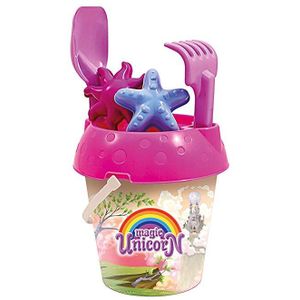 Adriatic Emmersetje Magic Unicorn Ø18cm 6-delig multi Kunststof Adriatic Speelgoedemmer