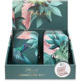 Botanical manicureset 5-delig in etui groen Metaal Casuelle Manicureset
