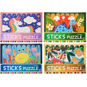 Sticks Puzzle Stroken Puzzel 15x18cm Merkloos Puzzel