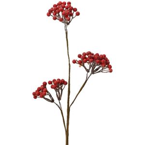 Decoris Kunsttak Bessentak Foam H50cm Rood rood Decoris