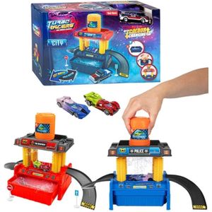 Toi Toys Turbo Racers Carwash Set 24-delig verschillende Toi-Toys Speelfigurenset