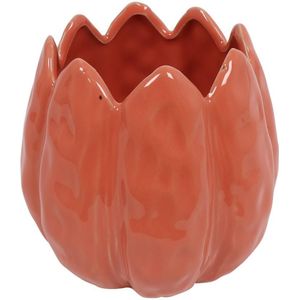Countryfield Nevin bloempot tulp donker roze 12x12x13cm roze Aardewerk Countryfield Bloempot